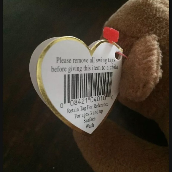 NWT 1993 Ty Rare Cubbie Beanie Baby - Picture 7 of 7
